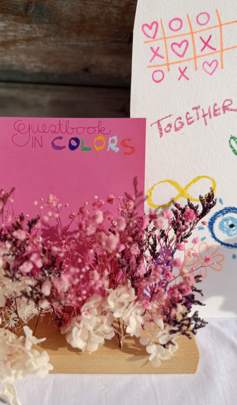 Schild Guestbook in Colors